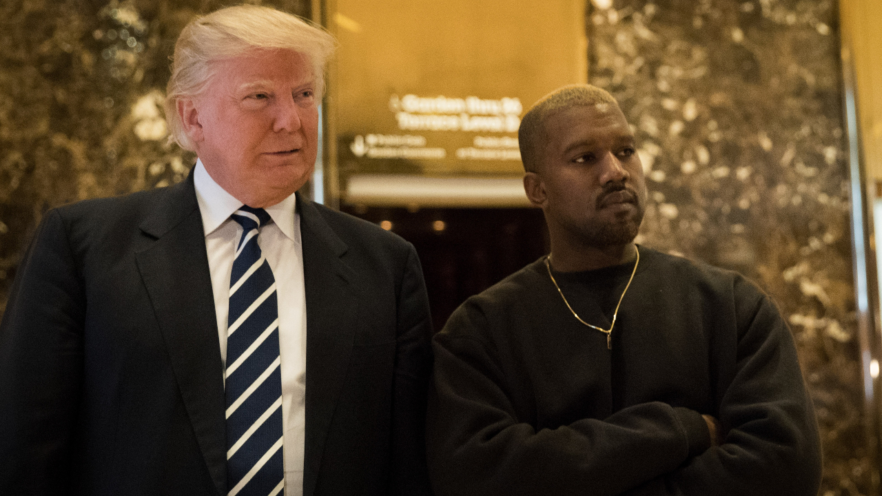 O ex-presidente dos Estados Unidos, Donald Trump, e o rapper Kanye West